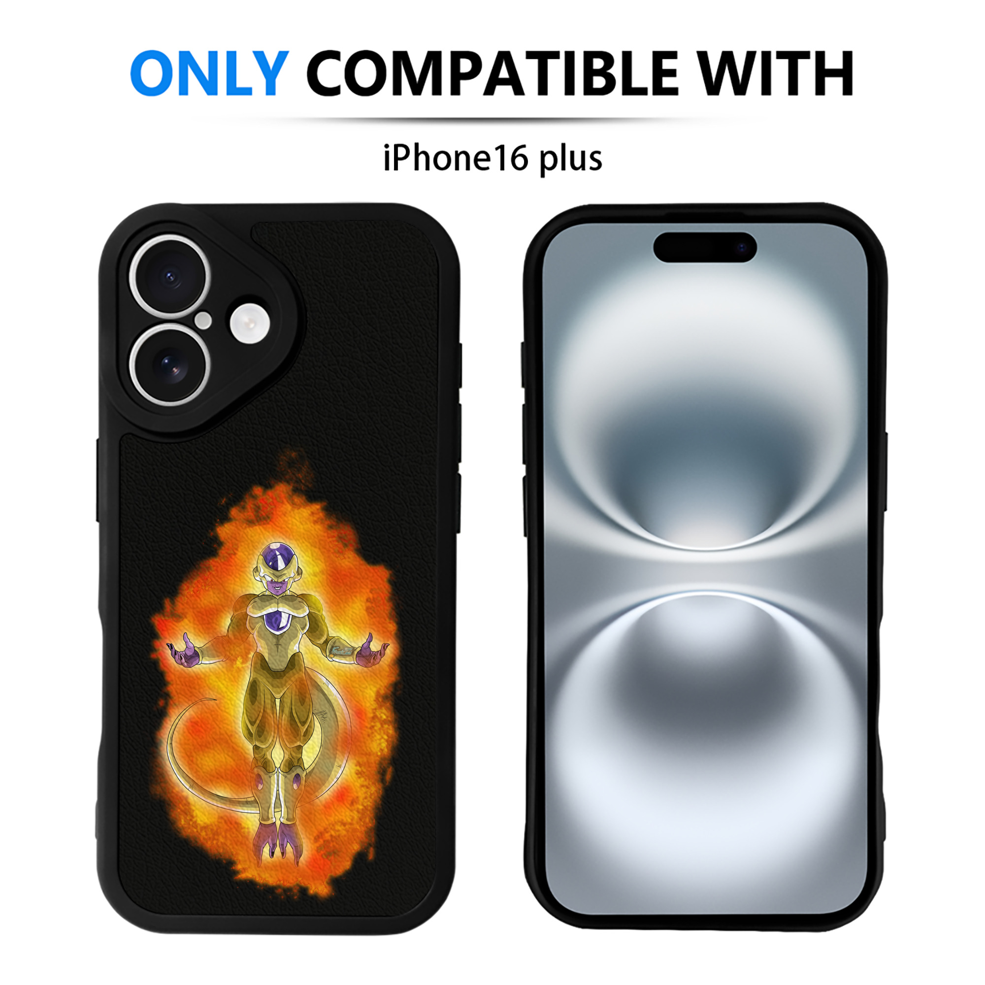 （画像用） ドラゴンボール フリーザ DRAGON BALL Frieza 【iPhone 16シリーズ対応】シリコンスマホケース（レザー調） 材質：シリコン